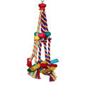 Cage Hanging Rope Bird Climbing Chewing Toys Multicolored Natural Wooden Bird Chewing Toys for Conure Cockatiel Budgies