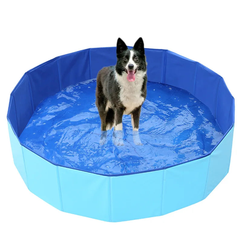 Foldable Pet Cat Water Pool Toy, Dog and Cat Water Play Bathtub, Summer Cooling Pet Cleaning Basin, Cat Litter Box Set Supplies