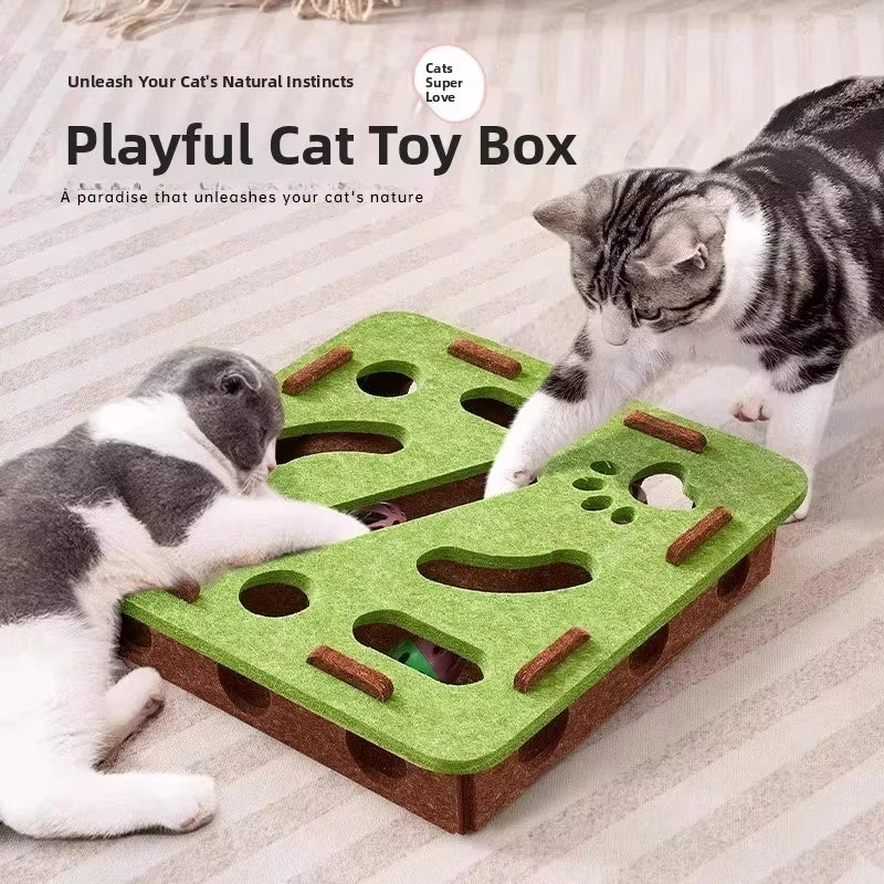 Interactive Puzzle Box Toy for Cats