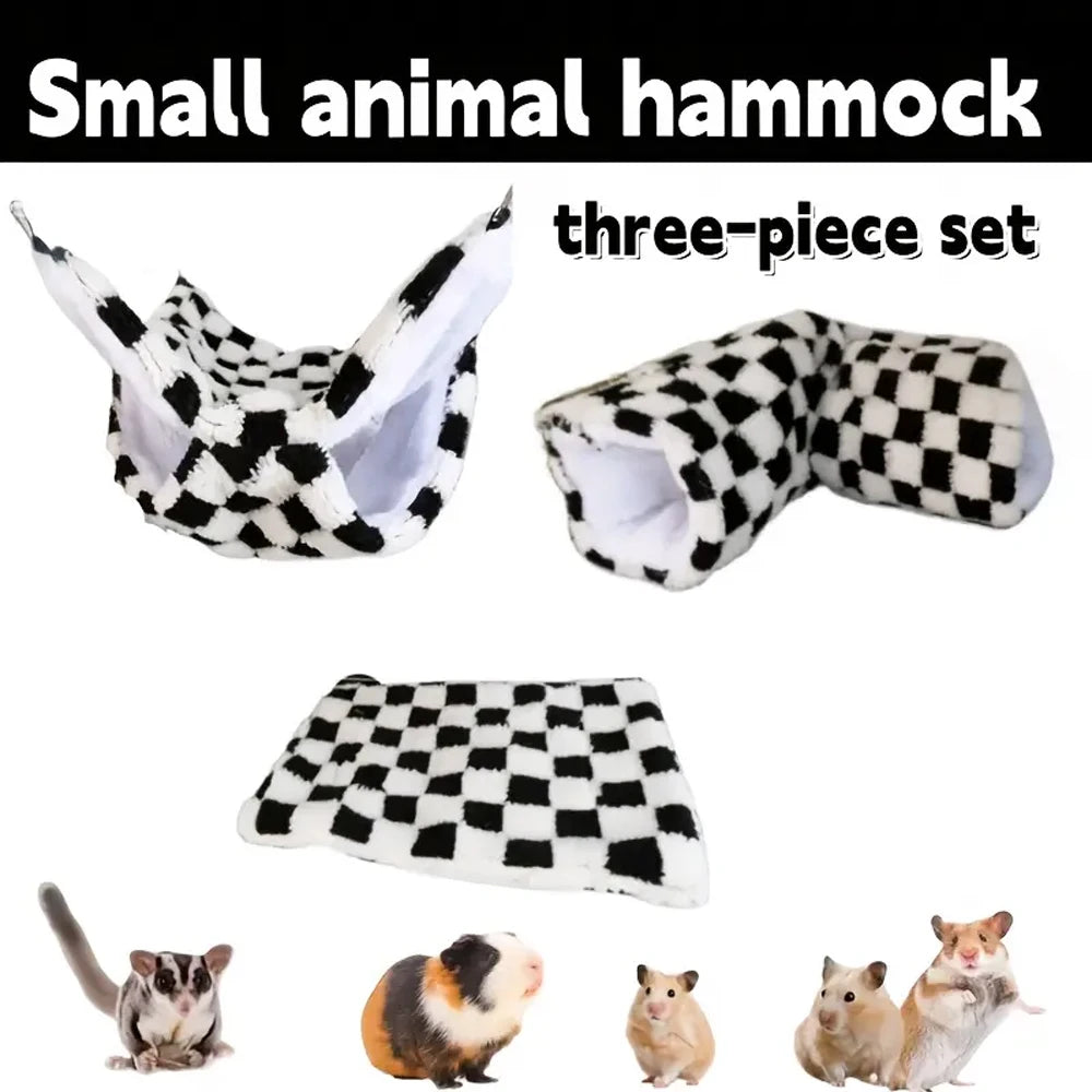 1PC Warm Winter Autumn Fleece Thick Hammock Sleeping Mat Hammock for Small Animal Honey Glider Guinea Pig Hidden Tunnel House
