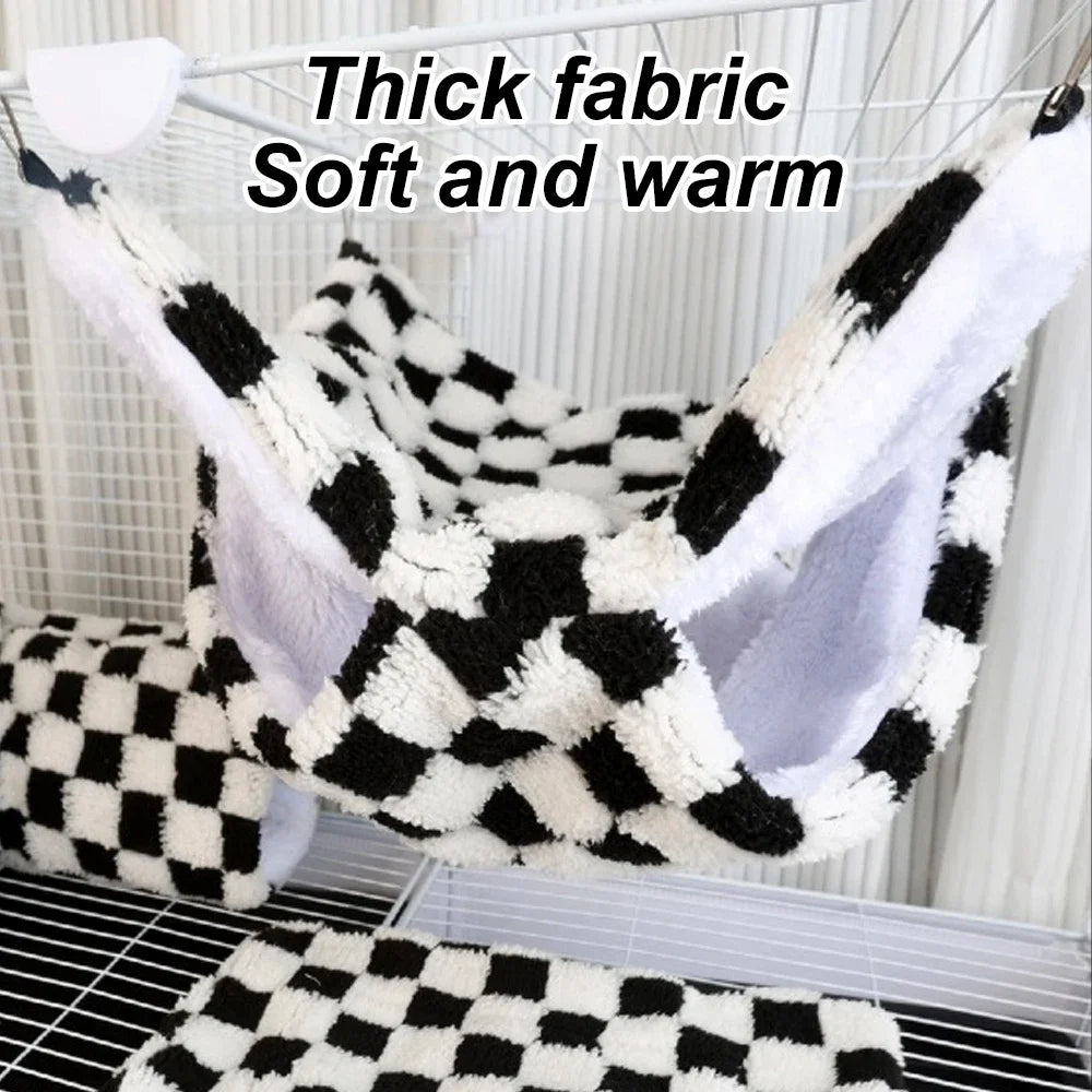 1PC Warm Winter Autumn Fleece Thick Hammock Sleeping Mat Hammock for Small Animal Honey Glider Guinea Pig Hidden Tunnel House