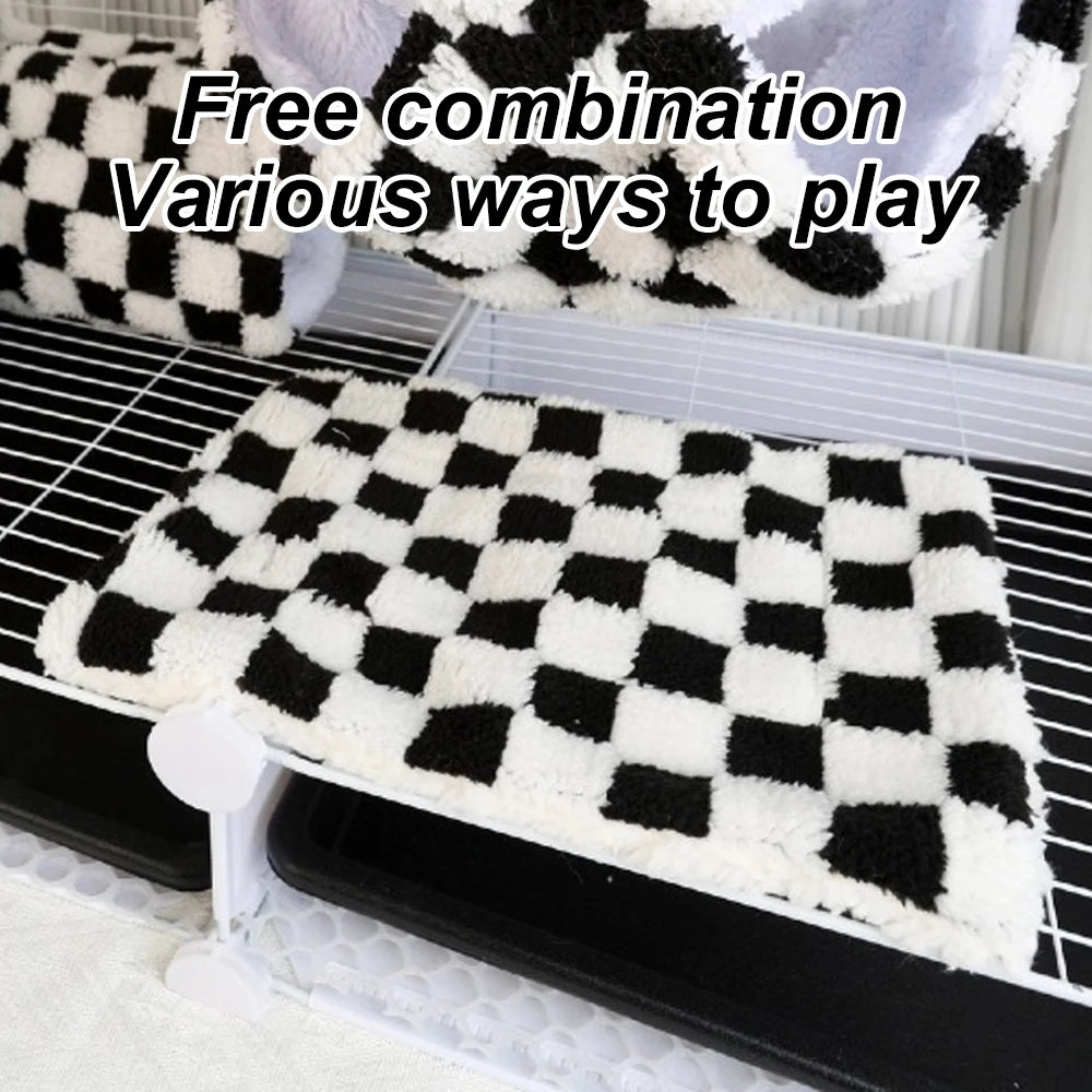 1PC Warm Winter Autumn Fleece Thick Hammock Sleeping Mat Hammock for Small Animal Honey Glider Guinea Pig Hidden Tunnel House